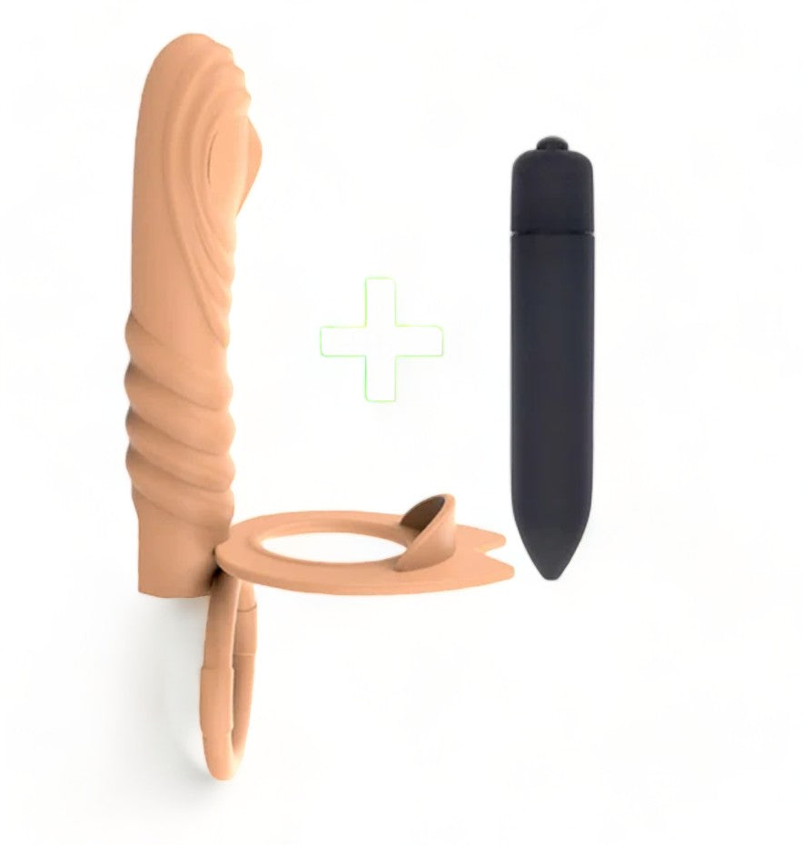 Double Penetration Vibrating Anal Dildo