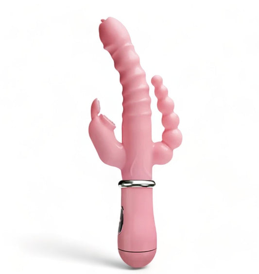 3-in-1 Rabbit Double Penetration and Clit Suction Simulator