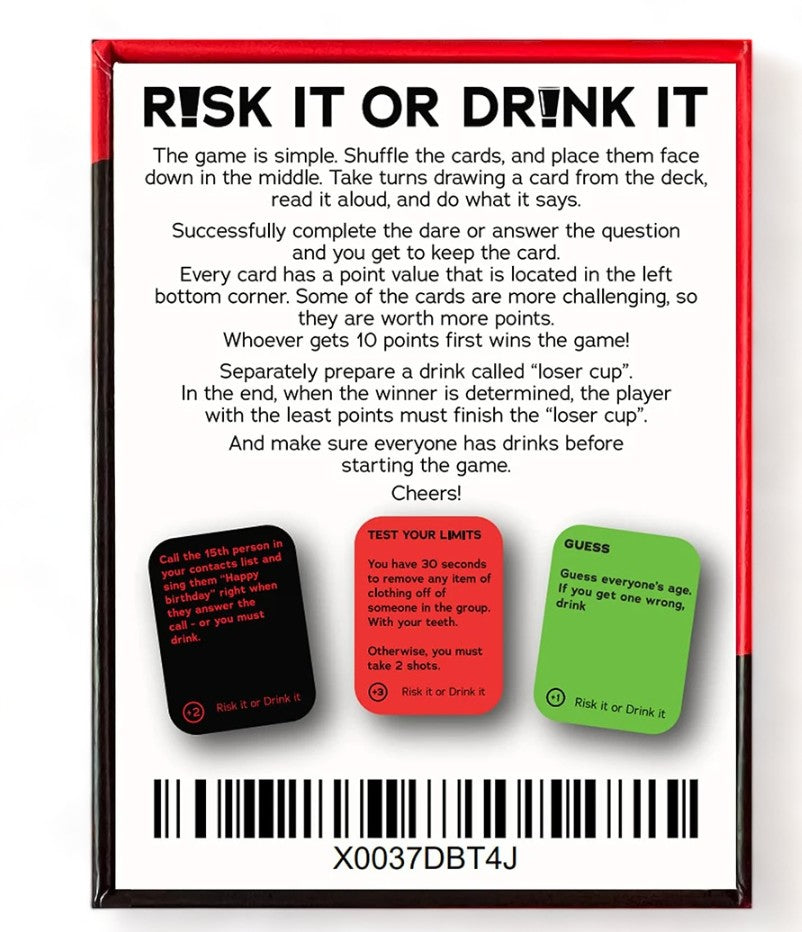 'Risk It Or Drink It' Card Game