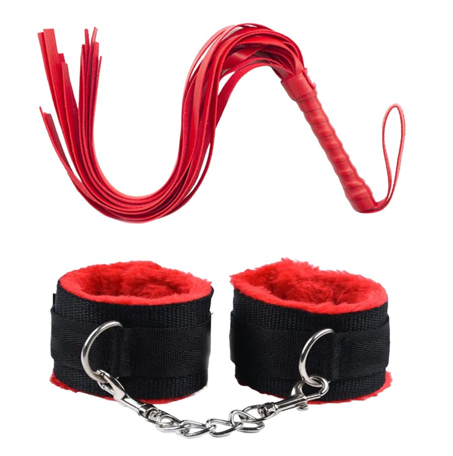 Handcuffs and Flogger Set