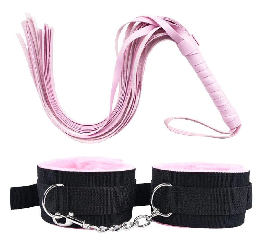 Handcuffs and Flogger Set