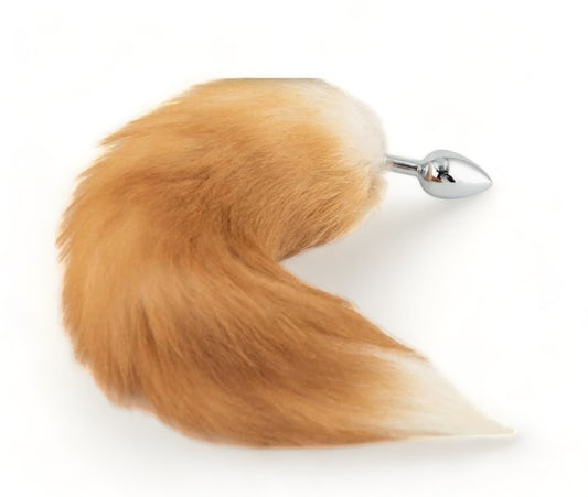 2 Piece Foxtail Butt Plug and Collar